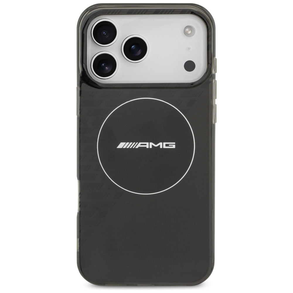 AMG Double Layer Transparent Smocked MagSafe dėklas, skirtas iPhone 17 Pro Max - Juodas -- iPhone 17 Pro Max