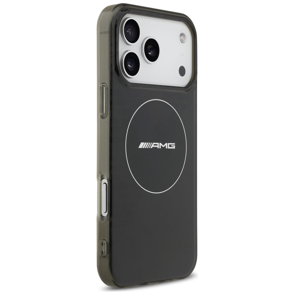 AMG Double Layer Transparent Smocked MagSafe dėklas, skirtas iPhone 17 Pro Max - Juodas -- iPhone 17 Pro Max
