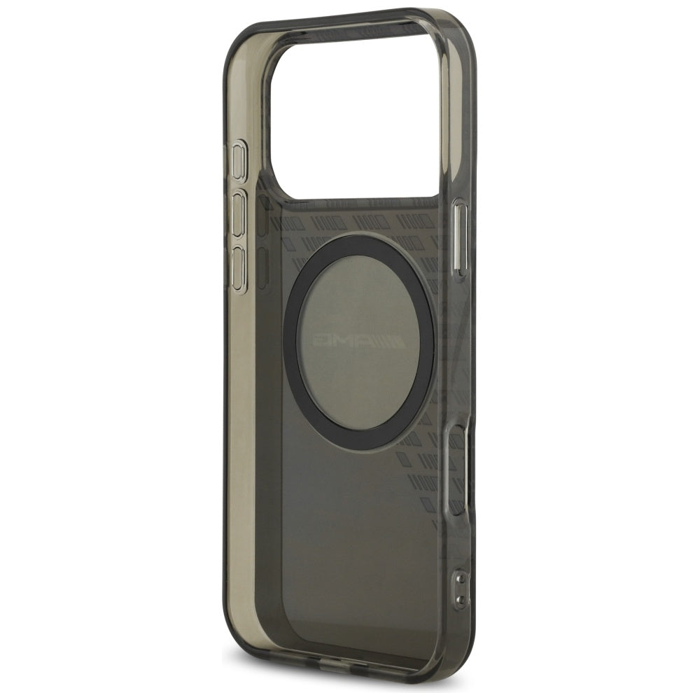 AMG Double Layer Transparent Smocked MagSafe dėklas, skirtas iPhone 17 Pro Max - Juodas -- iPhone 17 Pro Max