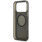 AMG Double Layer Transparent Smocked MagSafe dėklas, skirtas iPhone 17 Pro Max - Juodas -- iPhone 17 Pro Max