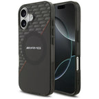 AMG Double Layer Transparent Rhombs MagSafe dėklas, skirtas iPhone 17 - Juodas ir raudonas -- iPhone 17