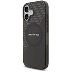 AMG Double Layer Transparent Rhombs MagSafe dėklas, skirtas iPhone 17 - Juodas ir raudonas -- iPhone 17