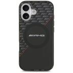 AMG Double Layer Transparent Rhombs MagSafe dėklas, skirtas iPhone 17 - Juodas ir raudonas -- iPhone 17