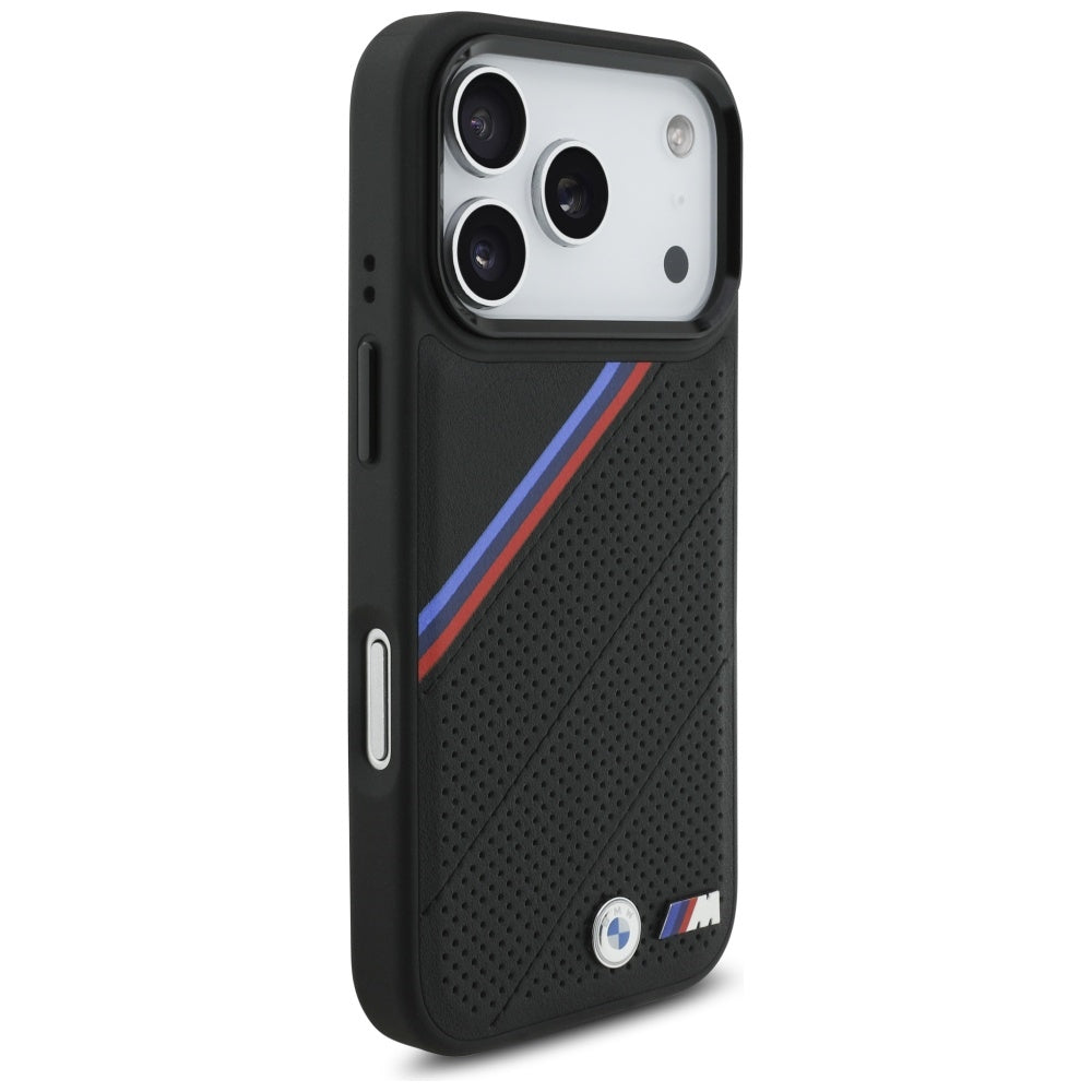 BMW M trispalvis metalinis logotipas MagSafe Dėklas, skirtas iPhone 17 Pro - Black