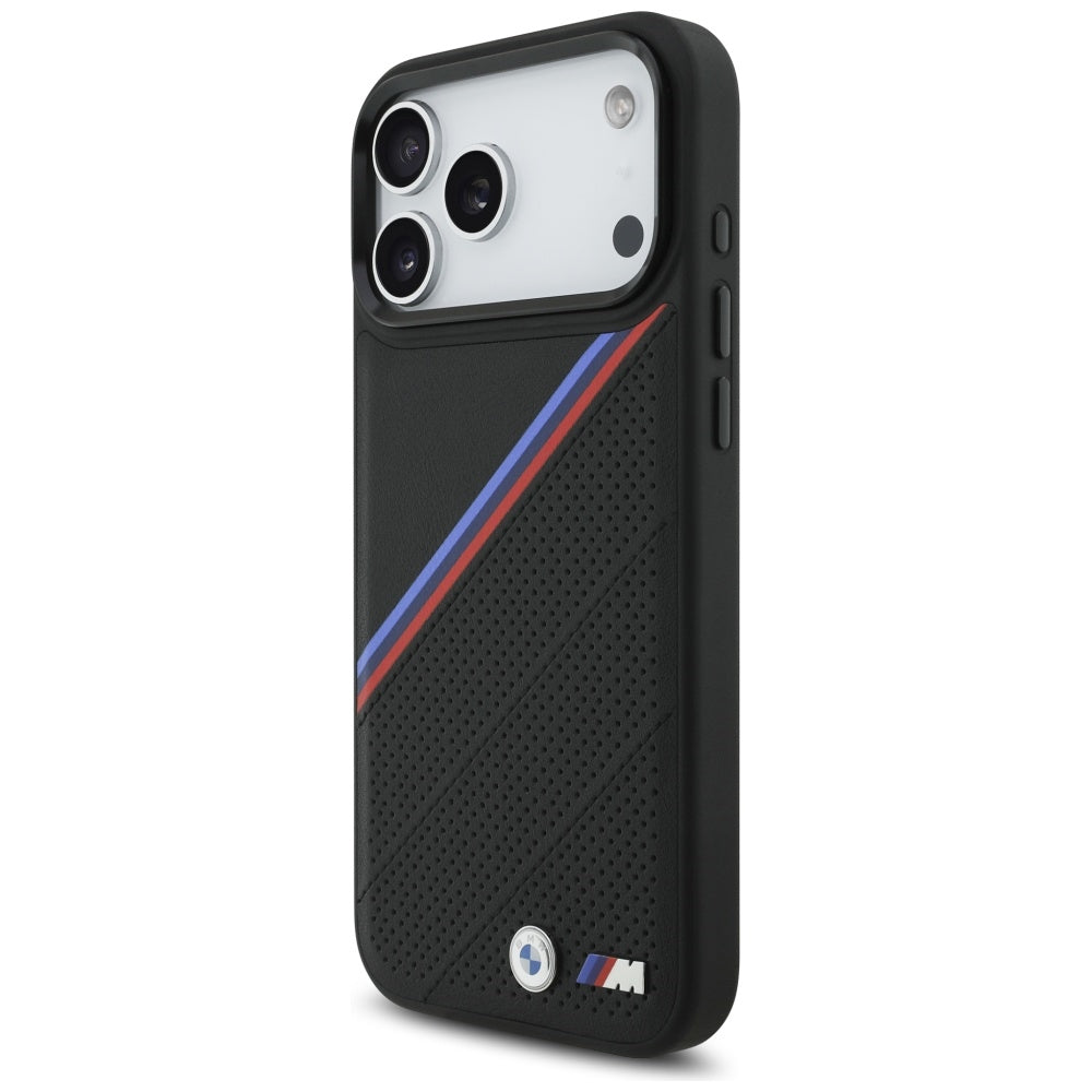 BMW M trispalvis metalinis logotipas MagSafe Dėklas, skirtas iPhone 17 Pro Max - Black