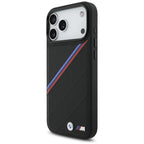 BMW M trispalvis metalinis logotipas MagSafe Dėklas, skirtas iPhone 17 Pro Max - Black