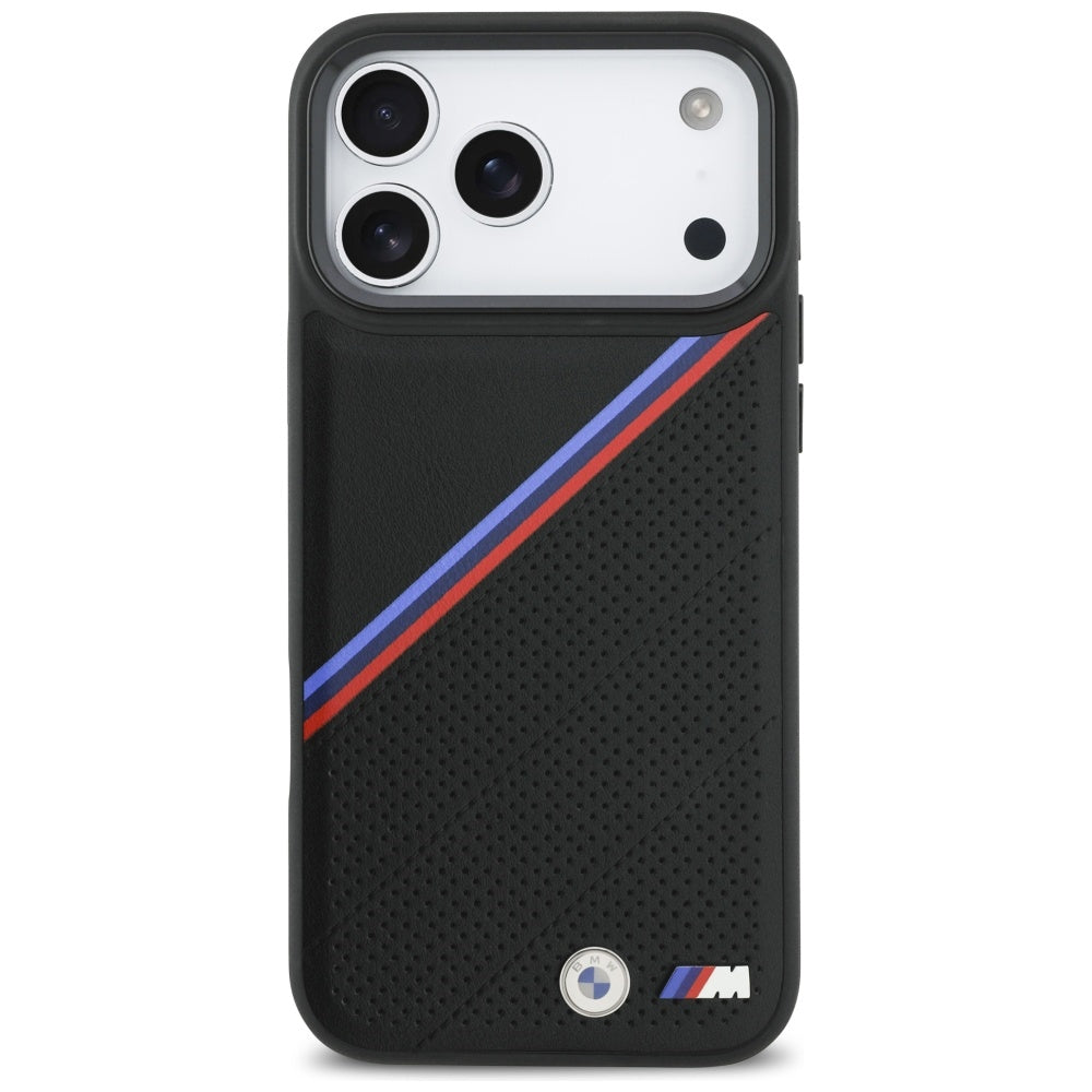 BMW M trispalvis metalinis logotipas MagSafe Dėklas, skirtas iPhone 17 Pro Max - Black