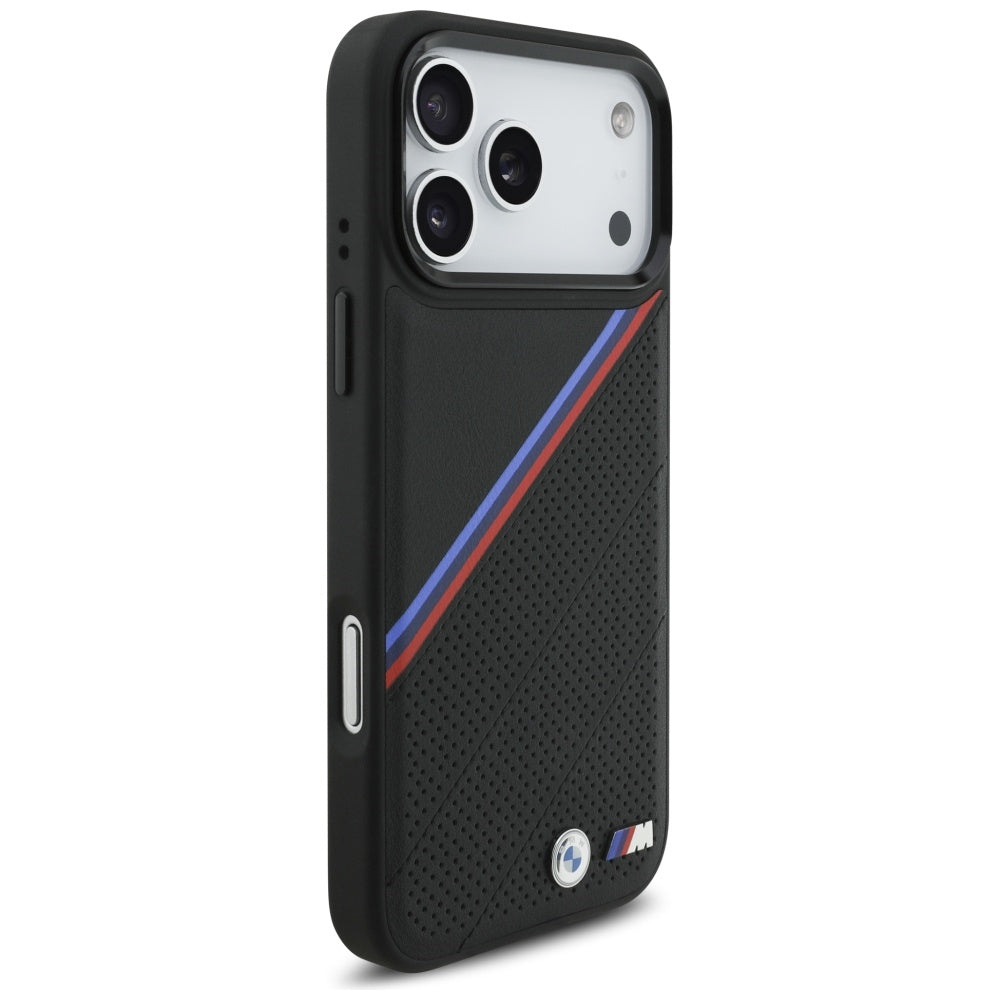 BMW M trispalvis metalinis logotipas MagSafe Dėklas, skirtas iPhone 17 Pro Max - Black