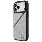 BMW M trispalvis metalinis logotipas MagSafe Dėklas, skirtas iPhone 17 Pro Max - Gray