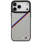 BMW M trispalvis metalinis logotipas MagSafe Dėklas, skirtas iPhone 17 Pro Max - Gray