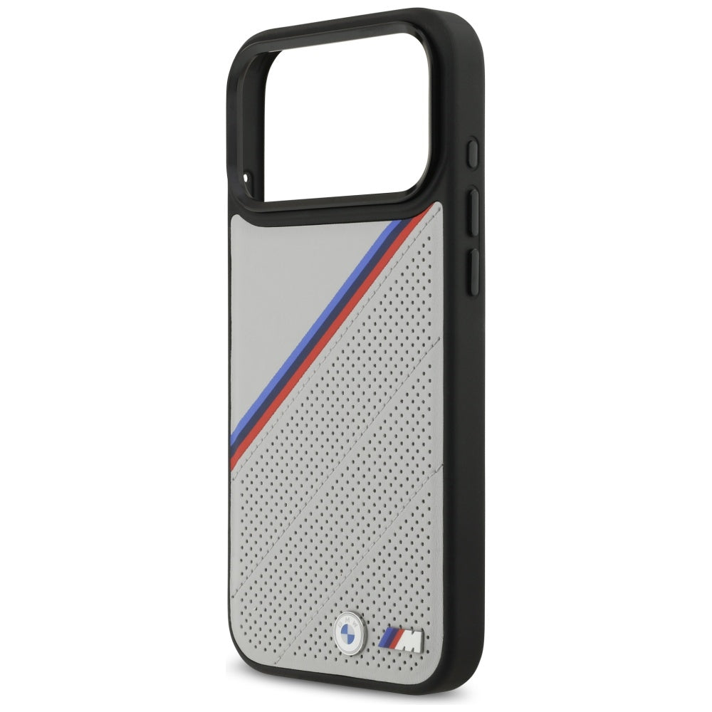 BMW M trispalvis metalinis logotipas MagSafe Dėklas, skirtas iPhone 17 Pro Max - Gray