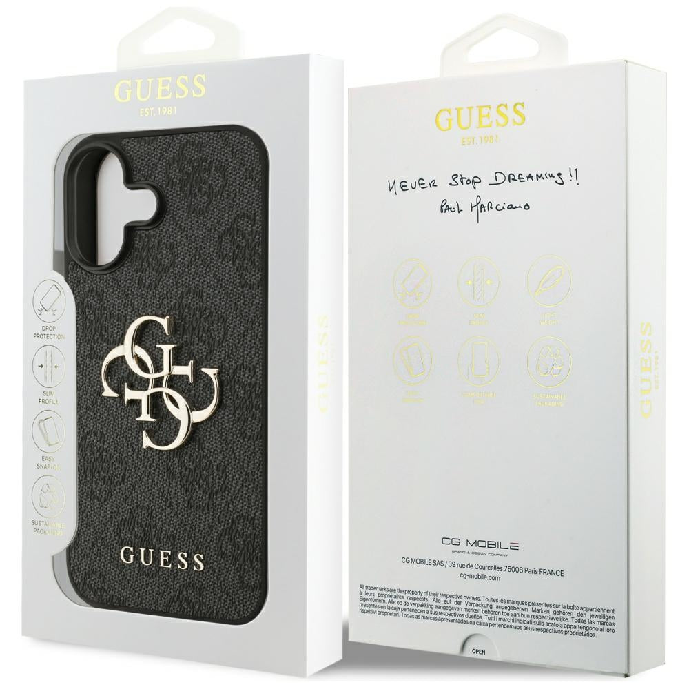 Guess 4G Big Logo dėklas iPhone 17 – juodas -- iPhone 17