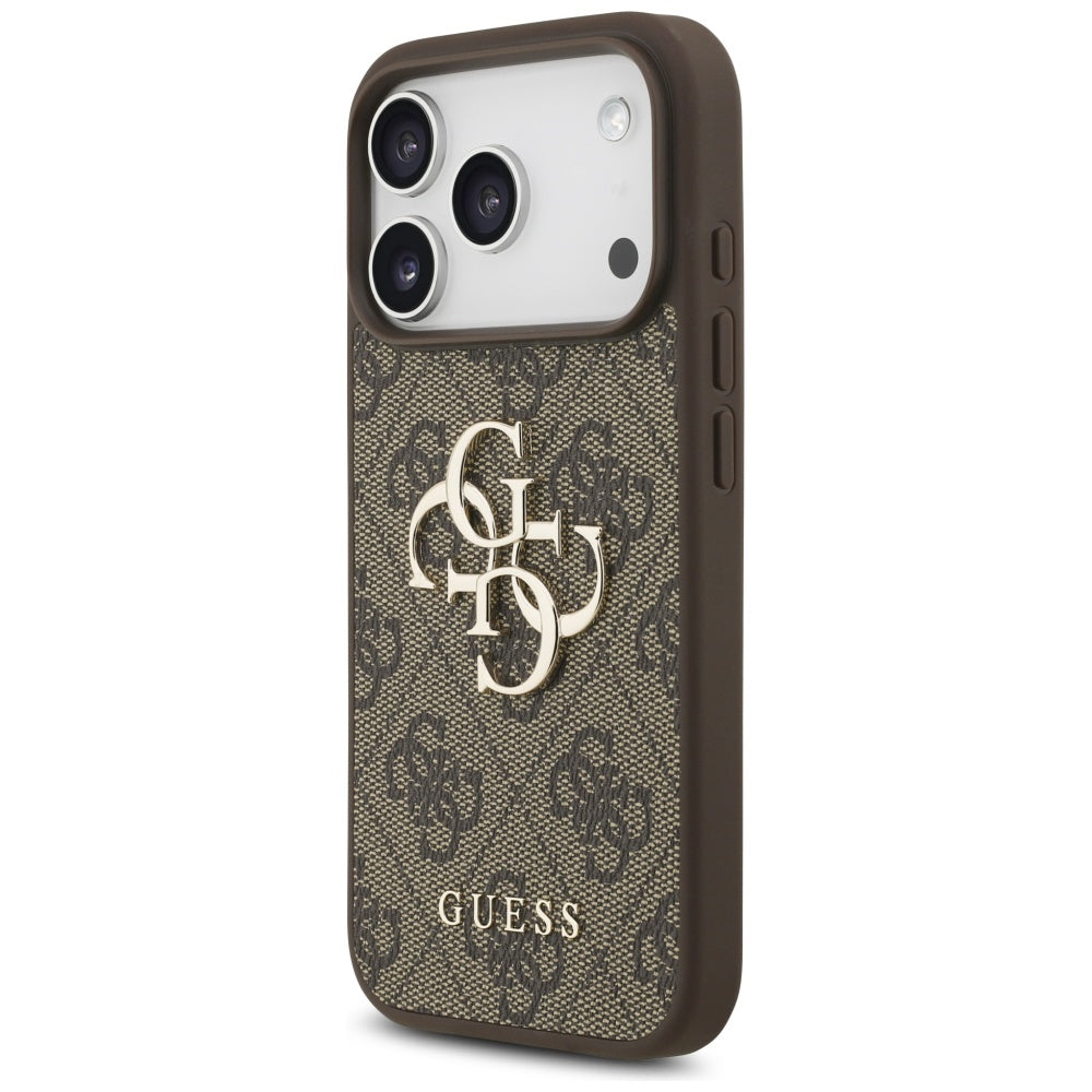 Guess 4G Big Logo dėklas iPhone 17 Pro – rudas -- iPhone 17 Pro