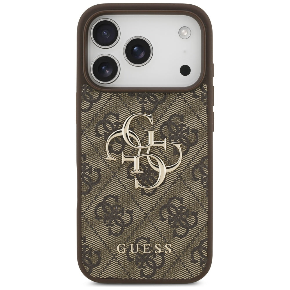 Guess 4G Big Logo dėklas iPhone 17 Pro – rudas -- iPhone 17 Pro