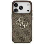 Guess 4G Big Logo dėklas iPhone 17 Pro – rudas -- iPhone 17 Pro