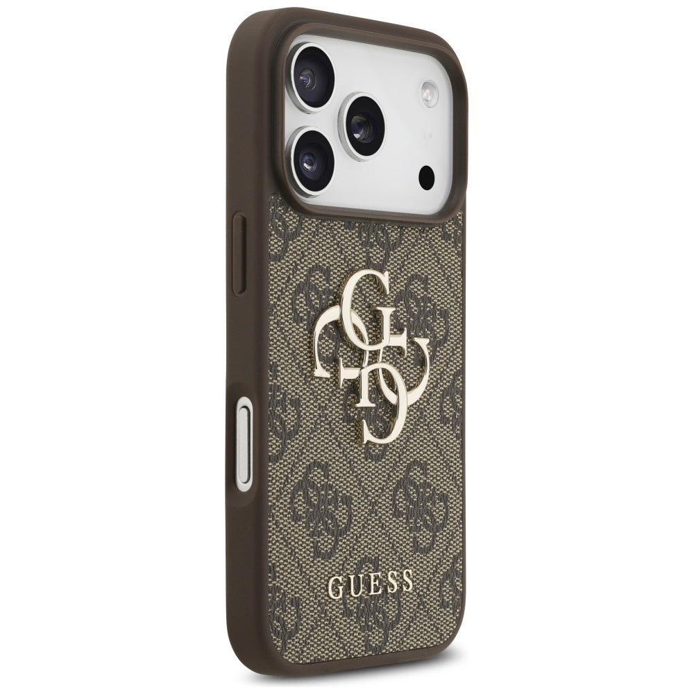 Guess 4G Big Logo dėklas iPhone 17 Pro – rudas -- iPhone 17 Pro