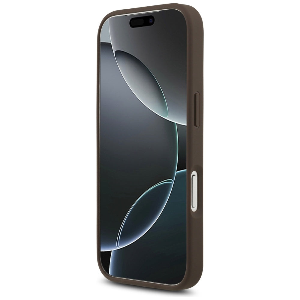 Guess 4G Big Logo dėklas iPhone 17 Pro – rudas -- iPhone 17 Pro