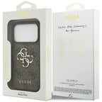 Guess 4G Big Logo dėklas iPhone 17 Pro – rudas -- iPhone 17 Pro