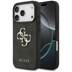 Guess 4G Big Logo dėklas iPhone 17 Pro – juodas