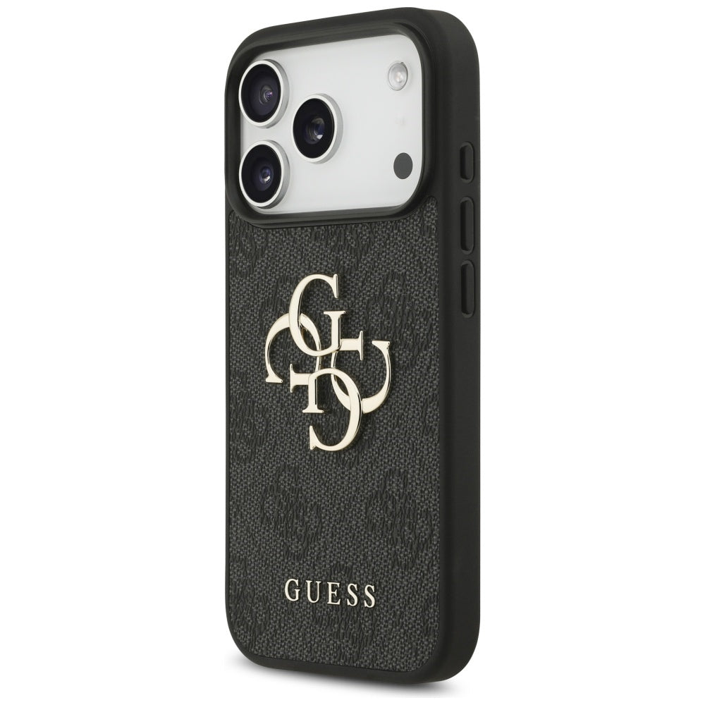 Guess 4G Big Logo dėklas iPhone 17 Pro – juodas