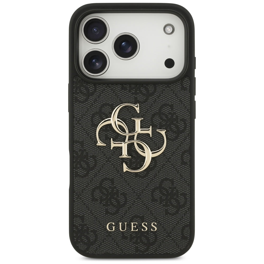 Guess 4G Big Logo dėklas iPhone 17 Pro – juodas