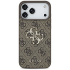 Guess 4G Big Logo dėklas iPhone 17 Pro Max - Rudas -- iPhone 17 Pro Max