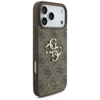 Guess 4G Big Logo dėklas iPhone 17 Pro Max - Rudas -- iPhone 17 Pro Max