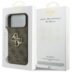 Guess 4G Big Logo dėklas iPhone 17 Pro Max - Rudas -- iPhone 17 Pro Max