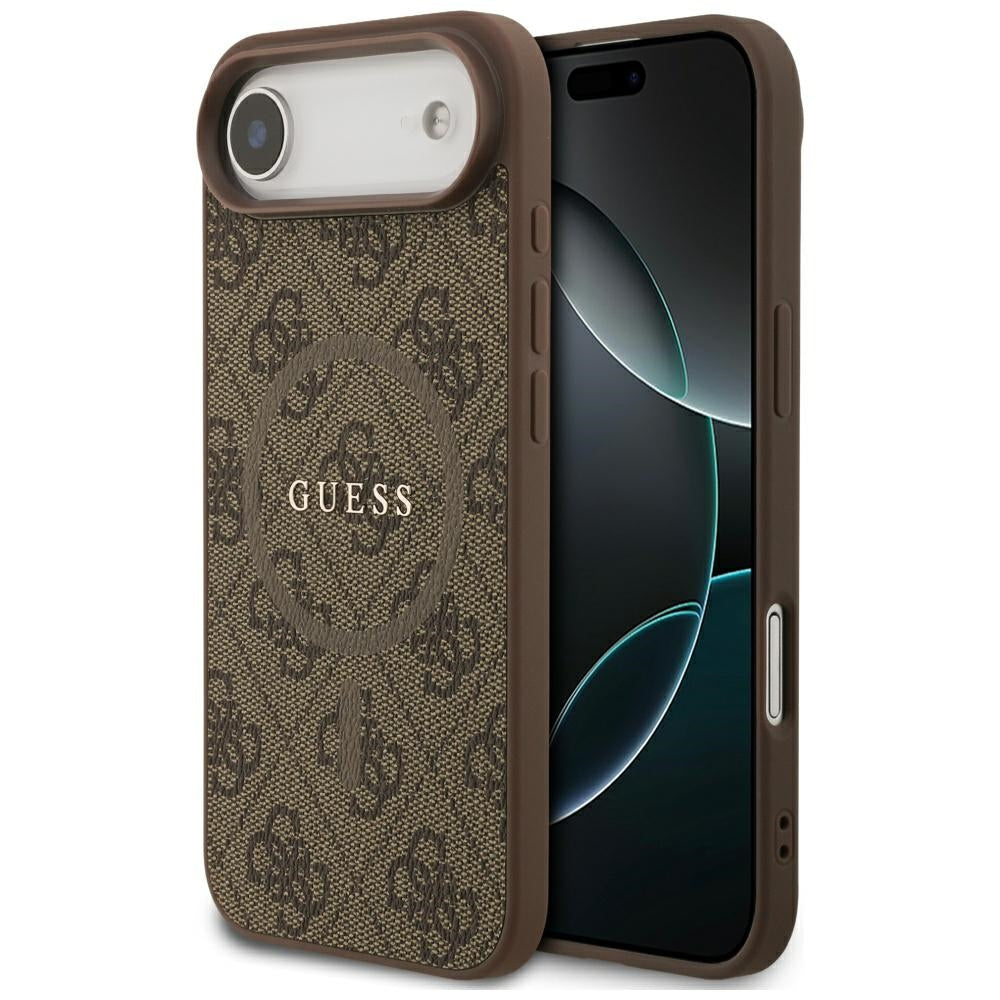 Guess 4G Klasikinis žiedo logotipas MagSafe Dėklas, skirtas iPhone 17 Air - Brown
