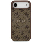 Guess 4G Klasikinis žiedo logotipas MagSafe Dėklas, skirtas iPhone 17 Air - Brown