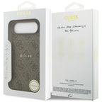 Guess 4G Klasikinis žiedo logotipas MagSafe Dėklas, skirtas iPhone 17 Air - Brown