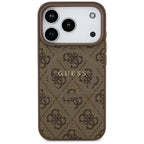 Guess MagSafe dėklas iPhone 17 Pro – rudas