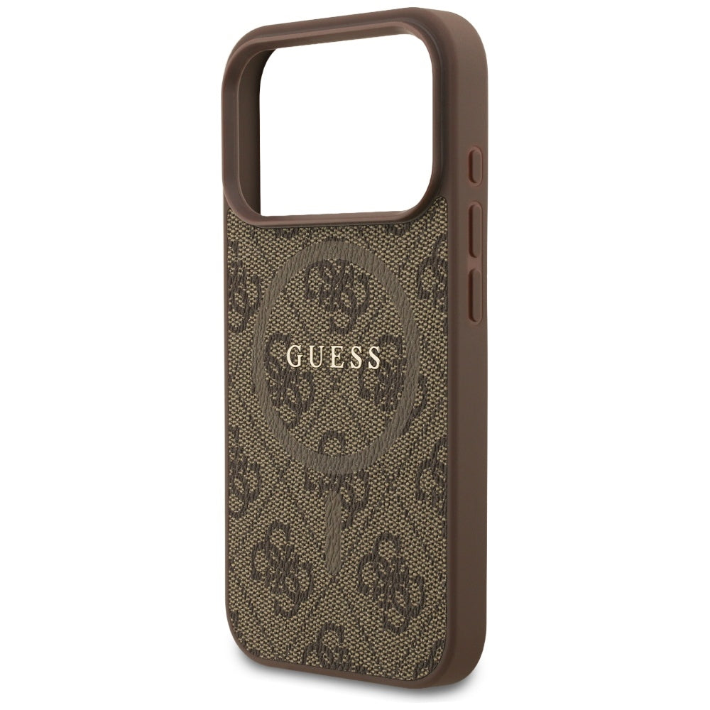 Guess MagSafe dėklas iPhone 17 Pro – rudas