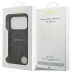 Guess MagSafe dėklas iPhone 17 Pro – juodas