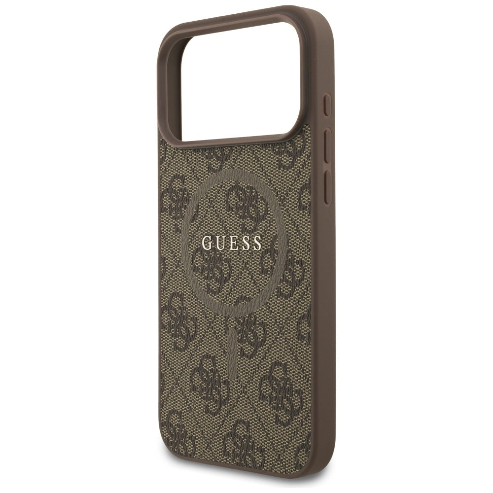 Guess MagSafe dėklas iPhone 17 Pro Max – rudas
