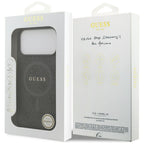 Guess MagSafe dėklas iPhone 17 Pro Max – juodas