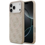Guess MagSafe dėklas iPhone 17 Pro Max – rožinis