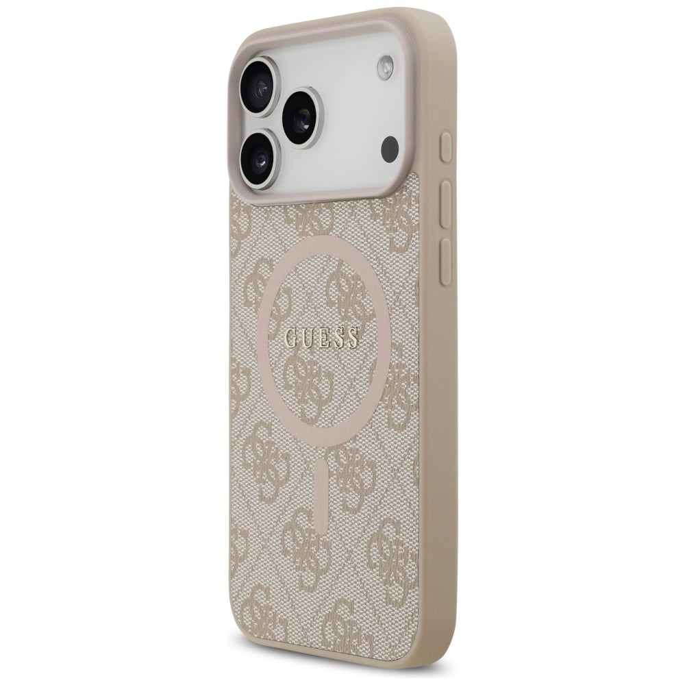 Guess MagSafe dėklas iPhone 17 Pro Max – rožinis