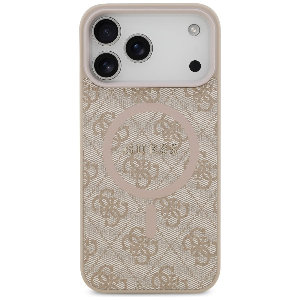 Guess MagSafe dėklas iPhone 17 Pro Max – rožinis