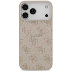 Guess MagSafe dėklas iPhone 17 Pro Max – rožinis