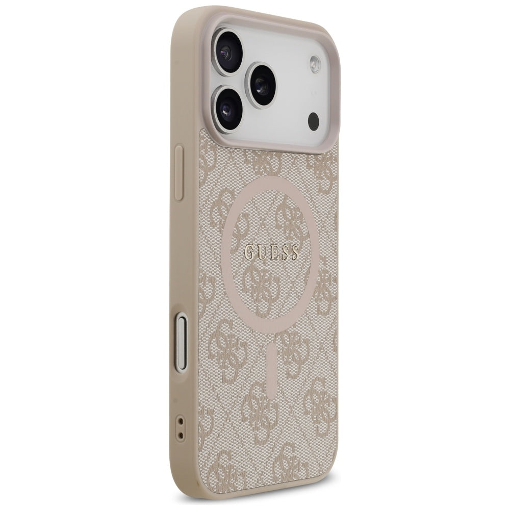 Guess MagSafe dėklas iPhone 17 Pro Max – rožinis