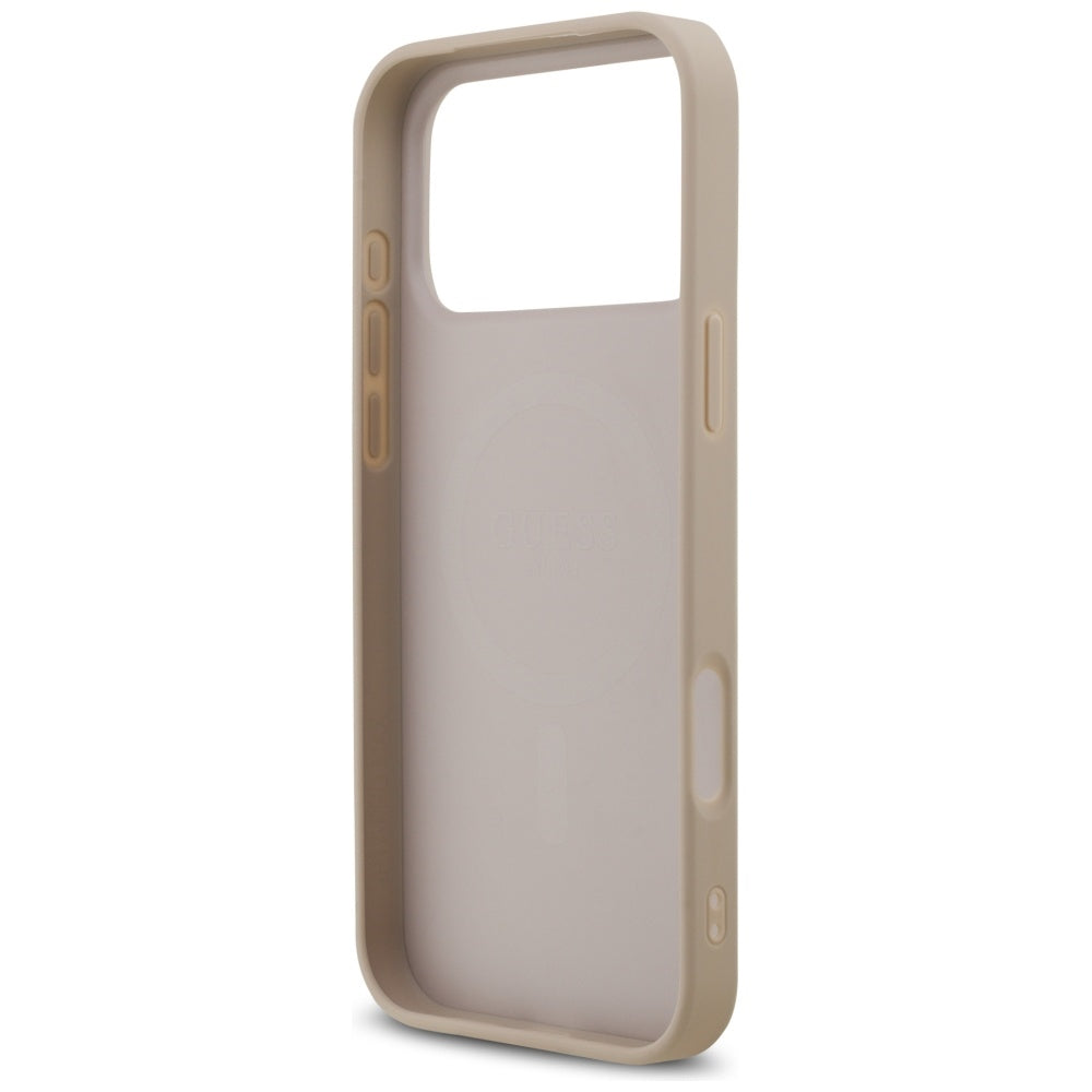 Guess MagSafe dėklas iPhone 17 Pro Max – rožinis
