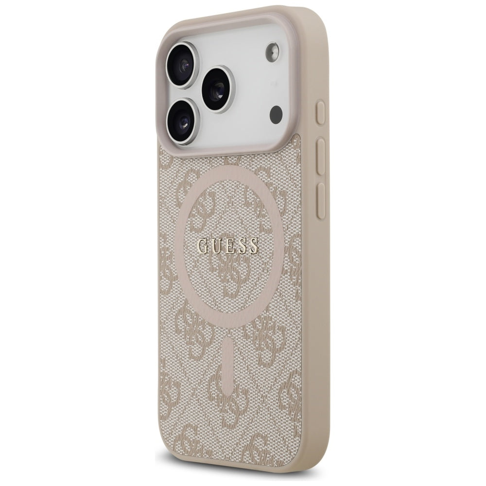 Guess MagSafe dėklas iPhone 17 Pro – rožinis