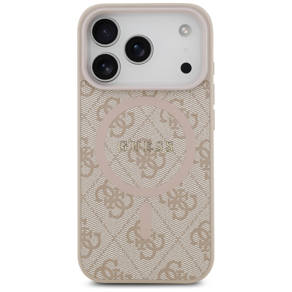 Guess MagSafe dėklas iPhone 17 Pro – rožinis