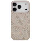 Guess MagSafe dėklas iPhone 17 Pro – rožinis
