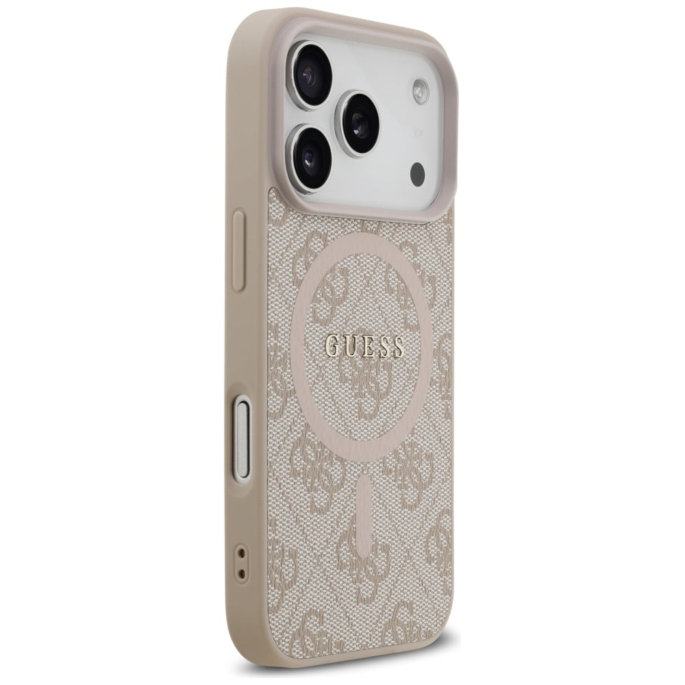Guess MagSafe dėklas iPhone 17 Pro – rožinis