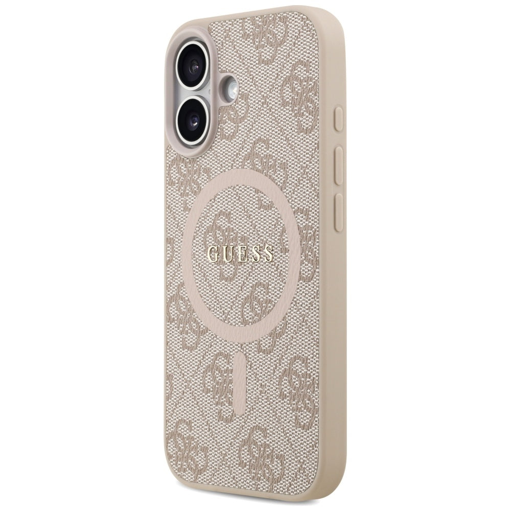 Guess 4G Ring Classic Logo MagSafe dėklas iPhone 17 - Rožinis -- iPhone 17