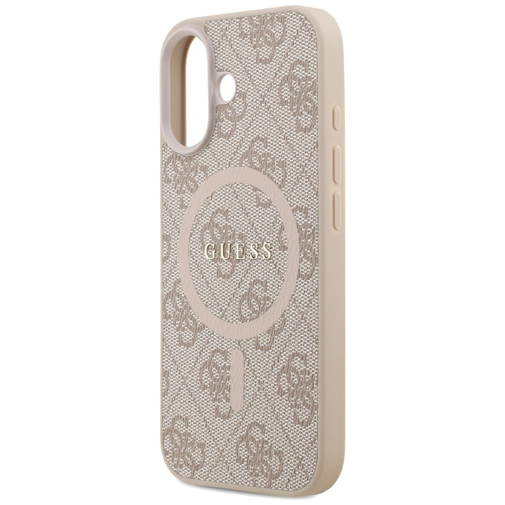 Guess 4G Ring Classic Logo MagSafe dėklas iPhone 17 - Rožinis -- iPhone 17