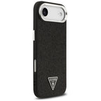 Guess Glitter Triangle Logo MagSafe dėklas iPhone 17 Air - juodas -- iPhone 17 Air