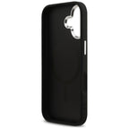 Guess Blizgantis trikampis logotipas MagSafe Dėklas, skirtas iPhone 17 - Black